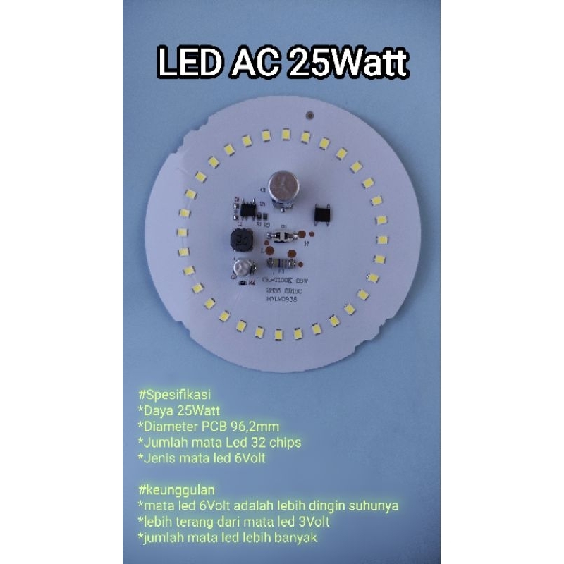 mesin lampu led AC 25watt