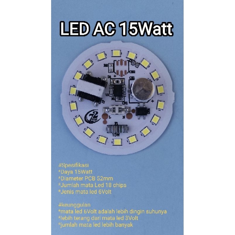 mesin lampu led AC 15watt