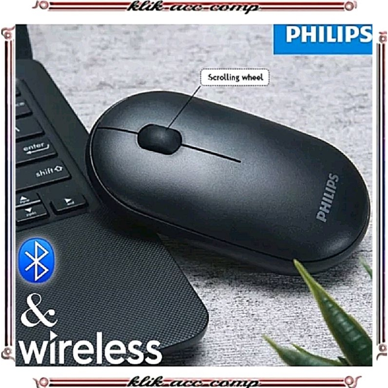 Mouse Philips M-354 Dual Conectoin Bluetooth dan Wireles
