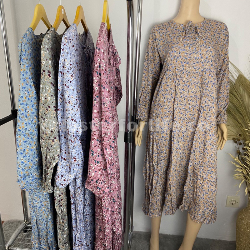 Diandra Midi Dress VR Nafra by Qonita Batik || DASTERFORLIFE