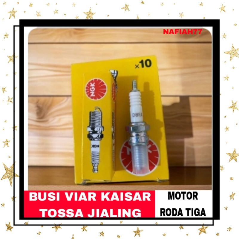 BUSI VIAR KAISAR TOSSA JIALING RODA TIGA.SPARE PARTS MOTOR RODA TIGA