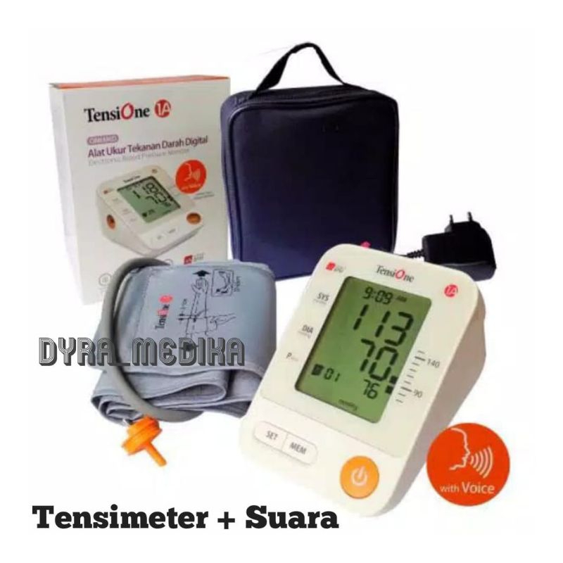 TENSIONE 1A TENSIMETER DIGITAL DENGAN SUARA + ADAPTOR ONEMED / TENSIMETER DIGITAL TENSIONE 1A  ( SUA