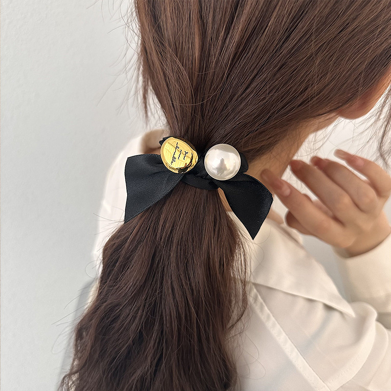 Caliloops Scrunchies Ikat Rambut Pita Mutiara Korea Dewasa Bilkin