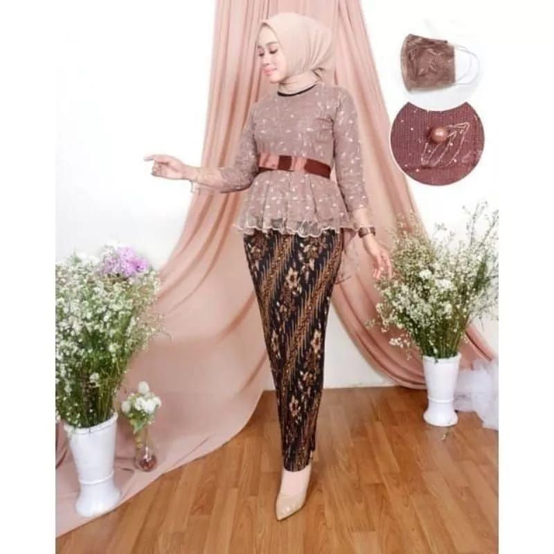 Kebaya Modern Setelan Kebaya Aurora Baju Wisuda Hijab Kebaya Brukat Kebaya Wisuda