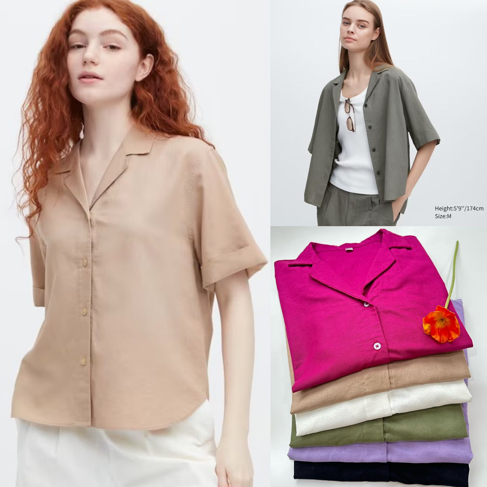 Unq boxy linen blouse