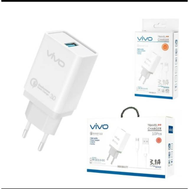 Charger Vivo / oppo Samsung Micro usb 3.1A Quick charger (New Pack)  ZB QC 3.0 Qualcomm High Quality