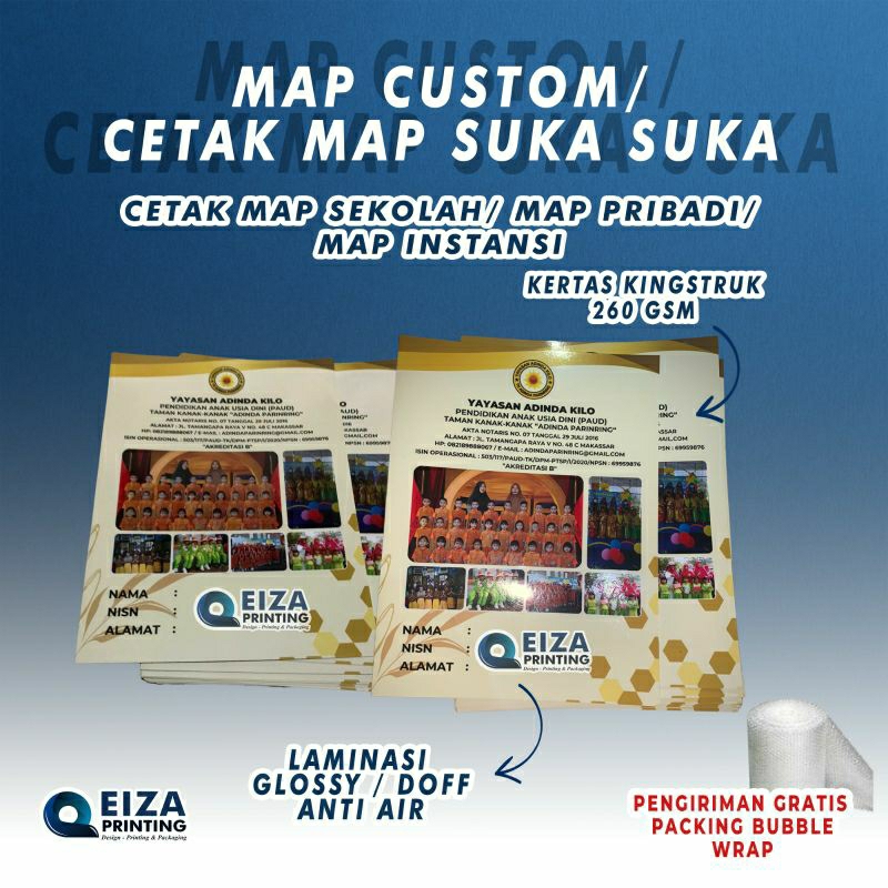 Cetak Map Custom / Cetak Sampul Buku / Jilid Buku