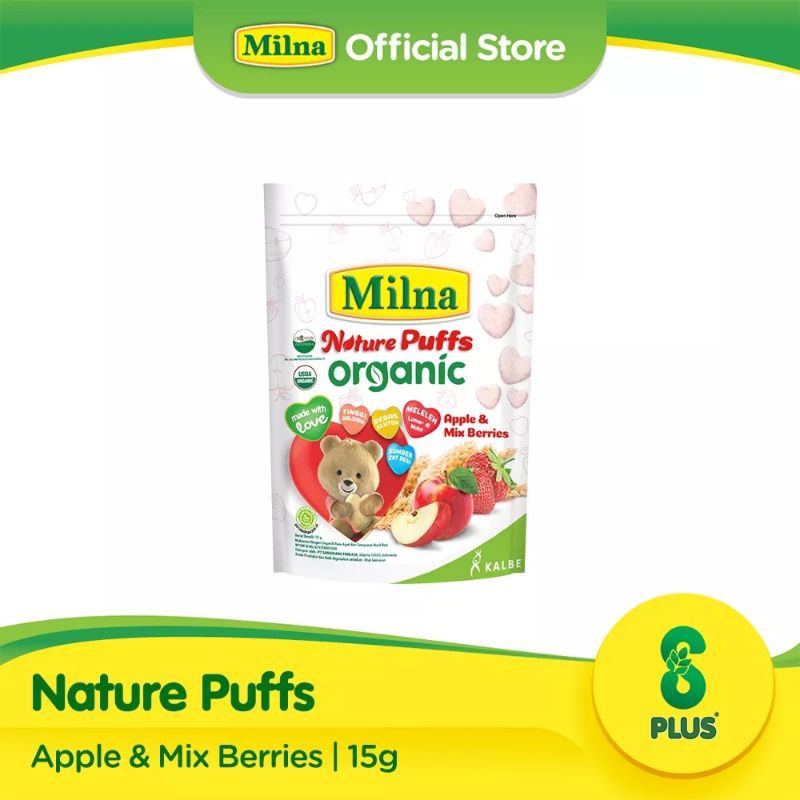 Milna Nature Puff Organic Banana, Cheese, Apple &amp; Berries