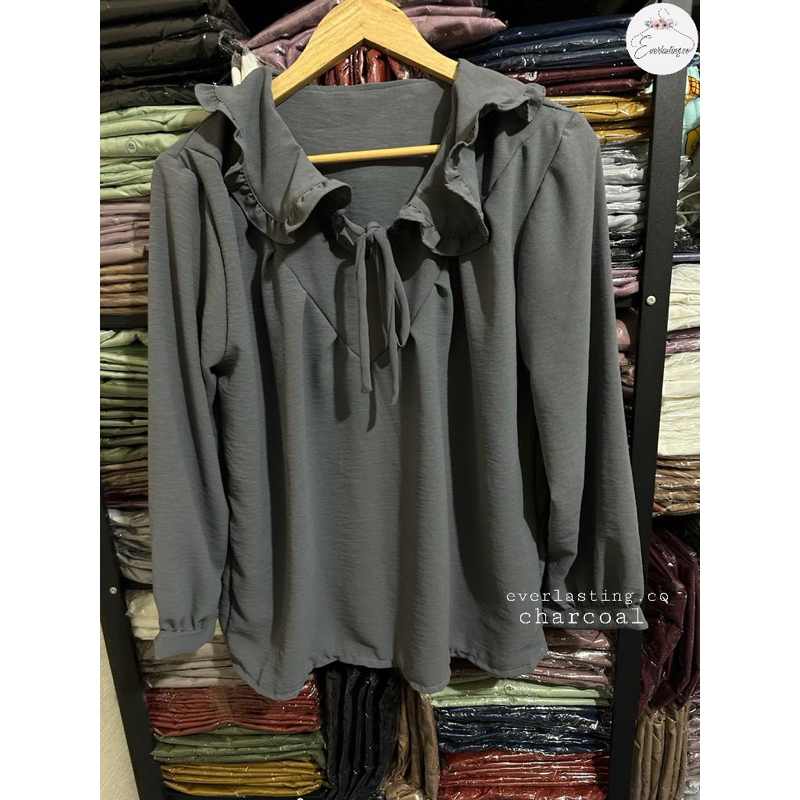 DELOVA BLOUSE/BLOUSE KEKINIAN/BAHAN CRINKLE AIRFLOW