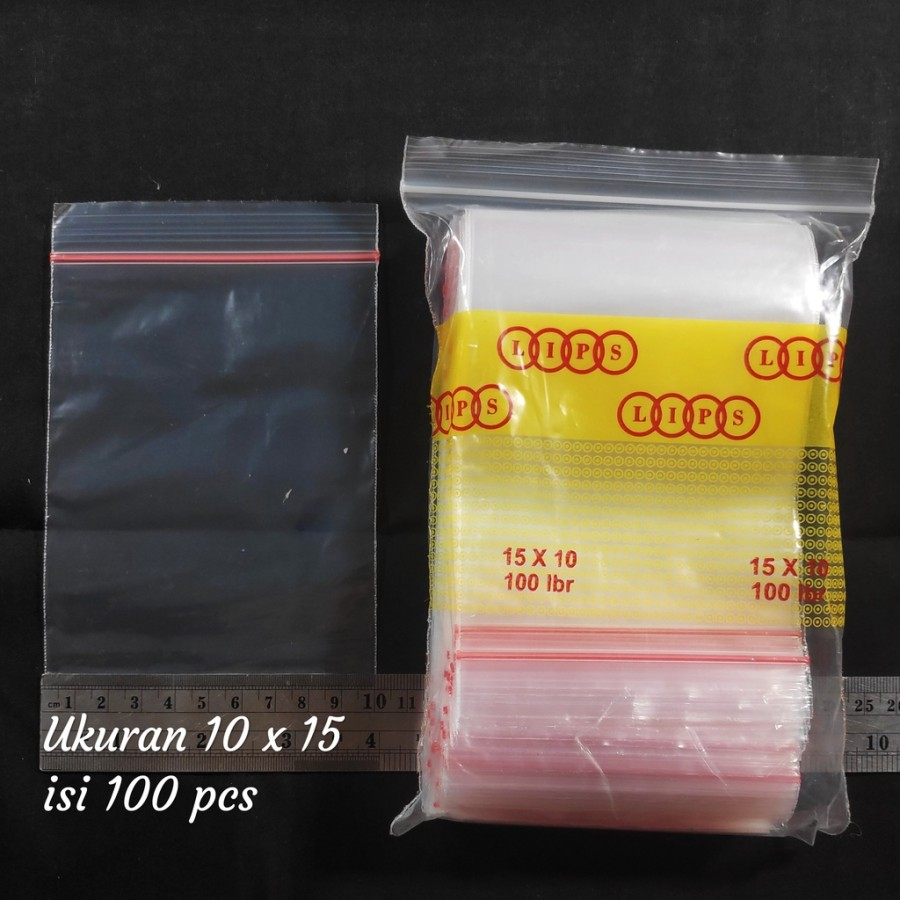 Plastik Klip PE 10x15 - Kantong Clip Zipper Lock Bening Isi 100lbr