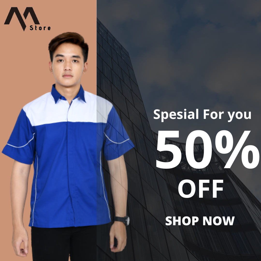 Seragam Kerja Pria Lapangan Lengan Pendek