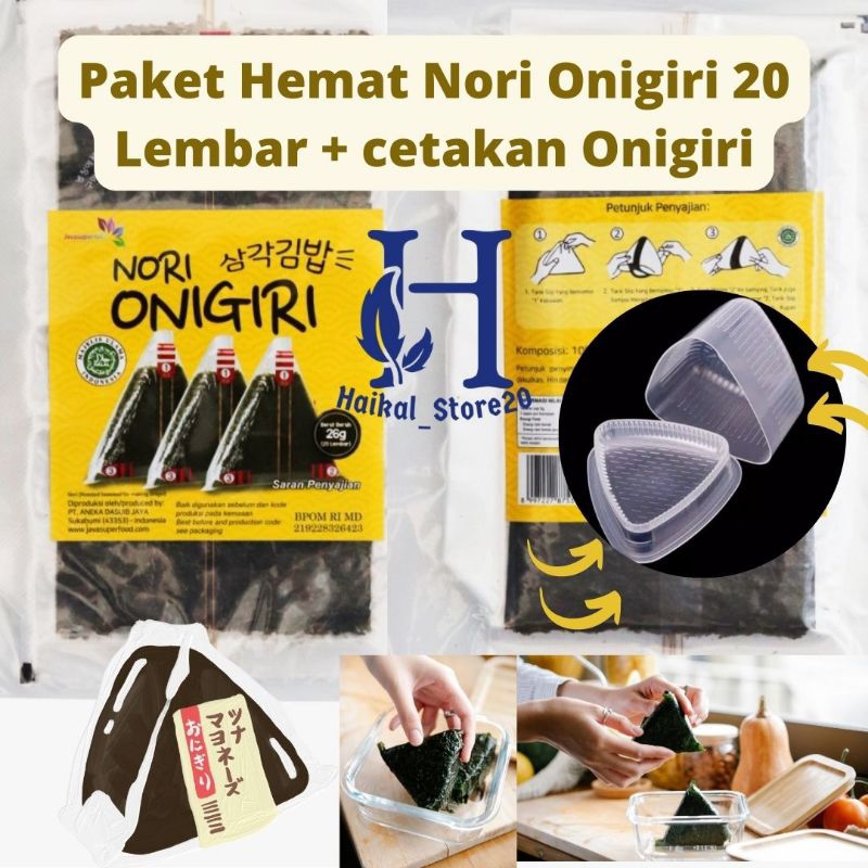

Ay00! Paket Hemat NOnigiri 20 Lembar PLus Cetakan Onigiri Ukuran Besar