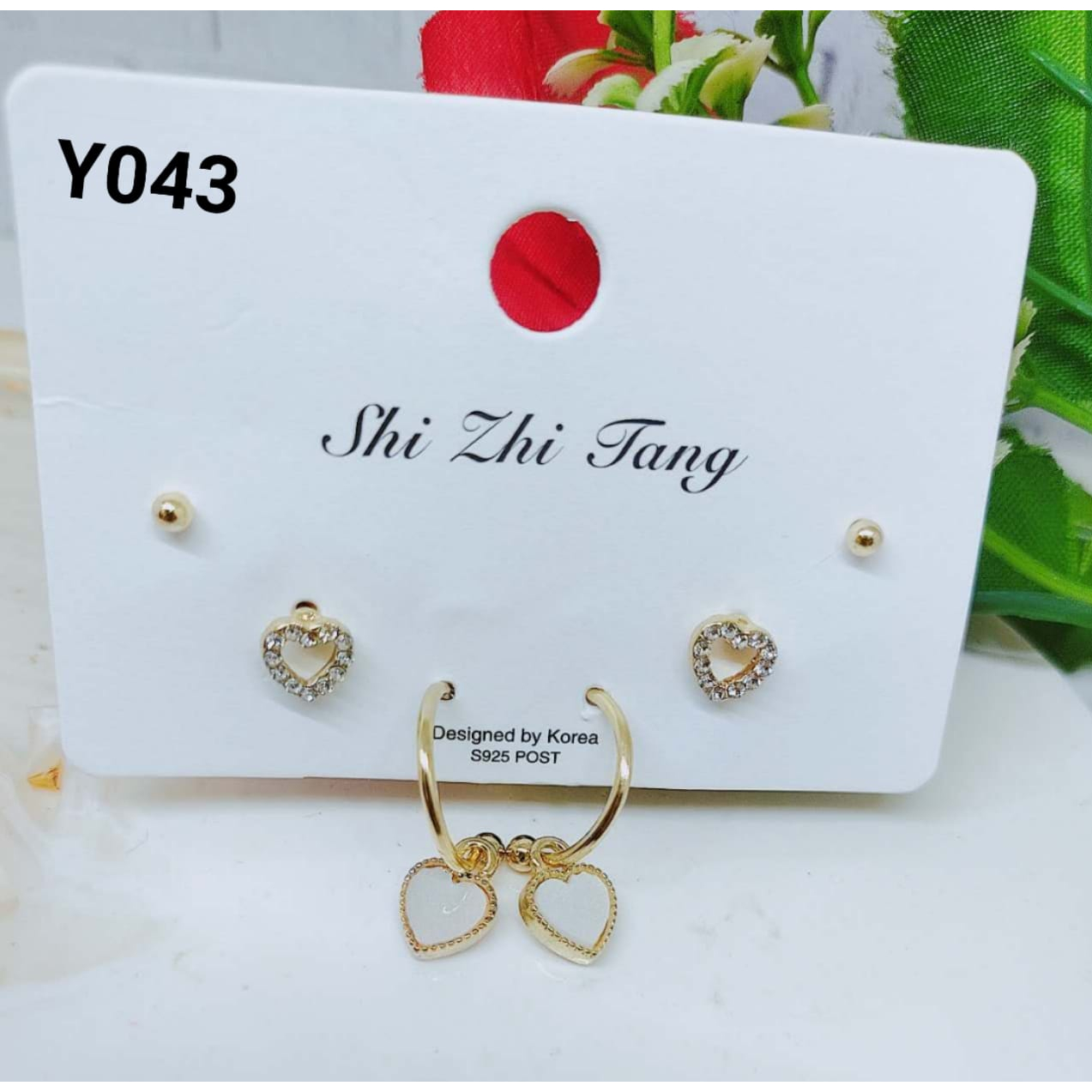 Anting Permata Cantik Perhiasan Fashion Y041/042/043