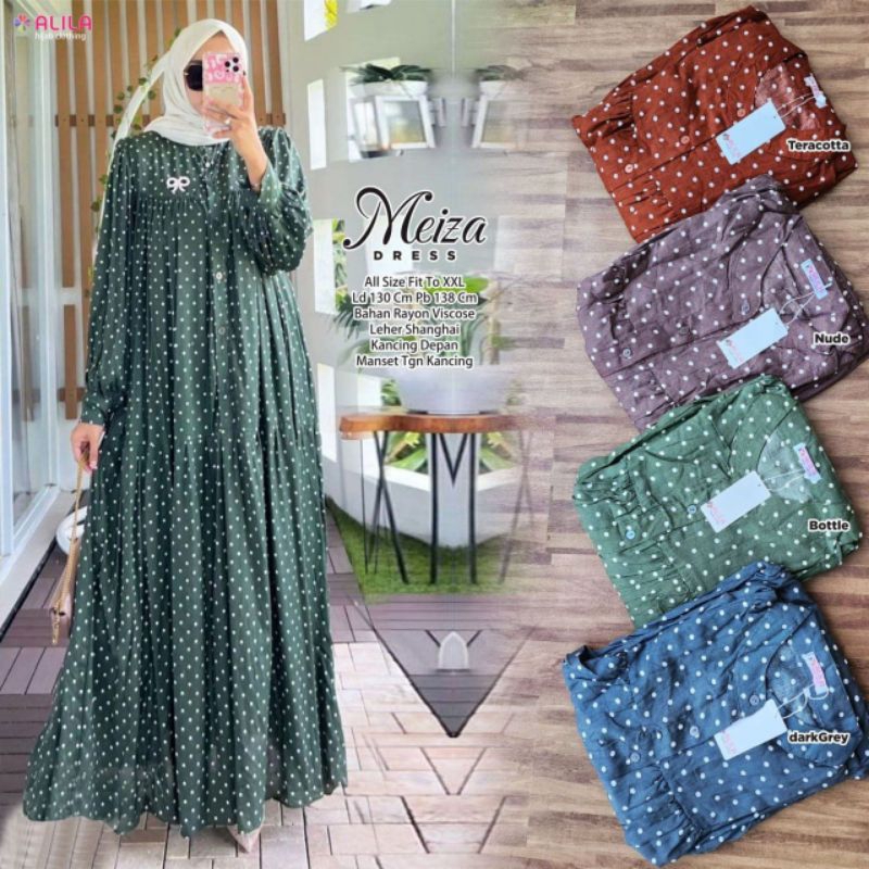 Gamis Wanita Motif Elvisa Dress / Meiza Dress / Aulia Dress / Tania Dress / Nasha Dress Original Alila Mat Rayon Viscose