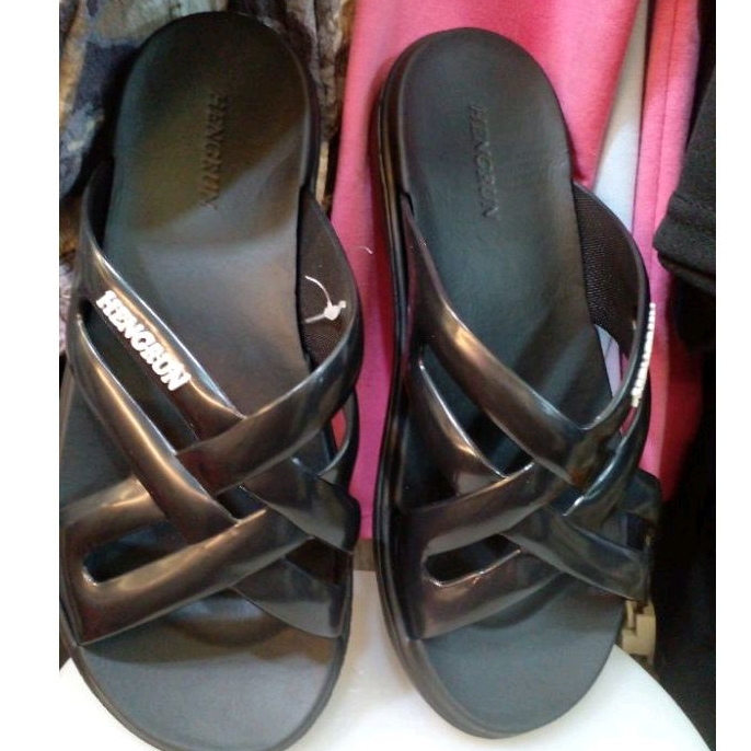 6002 / Sandal karet Hengrun untuk wanita motif tali silang size 36- 40
