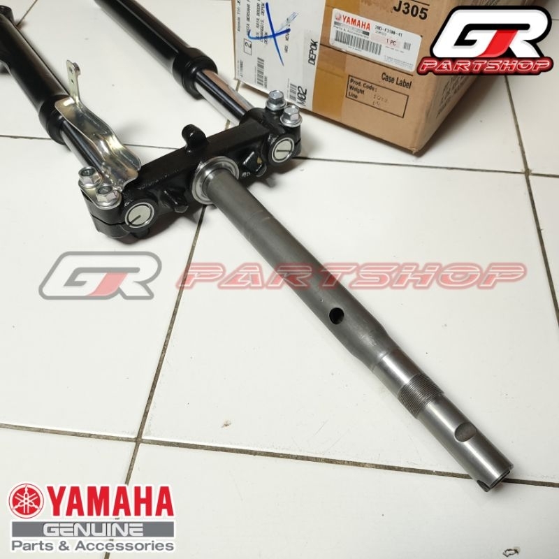 segitiga + shokbreaker set depan hitam mio smile soul fino ori ygp original yamaha shok breker shokbreker segitiga garpu