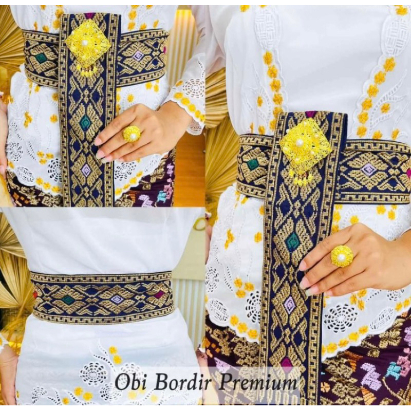 sabuk obi bordir songket - sabuk kebaya