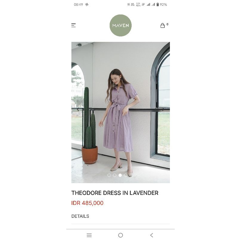 Maven Set Theodore & Melissa Inner Dress in Lavender