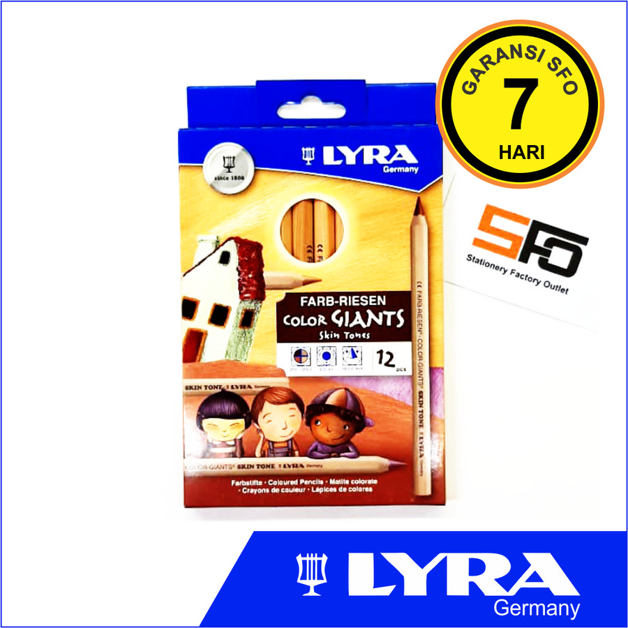 

Natural Skin Tones Pencil Color Lyra isi 12 - Giants Pro Natura Col - SFO Semarang Official
