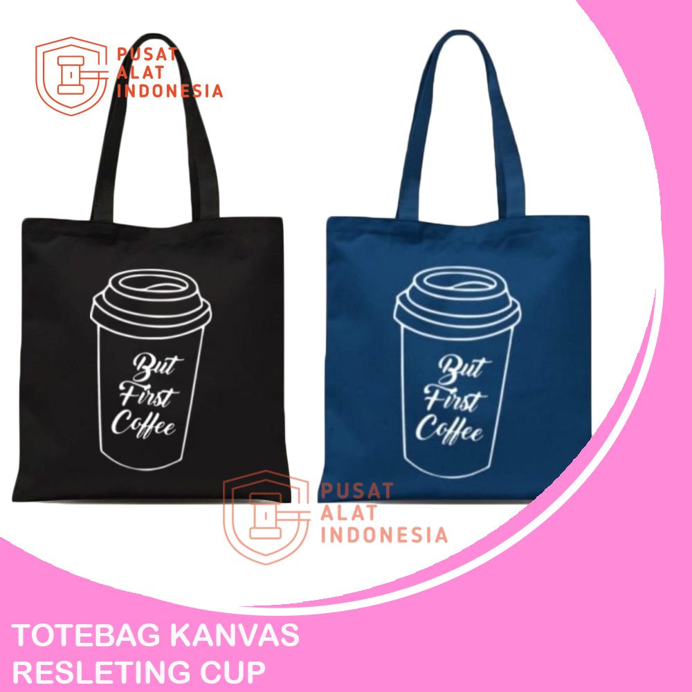 Totebag Wanita Resleting Kanvas Tas Tote Bag Coffe Sr232