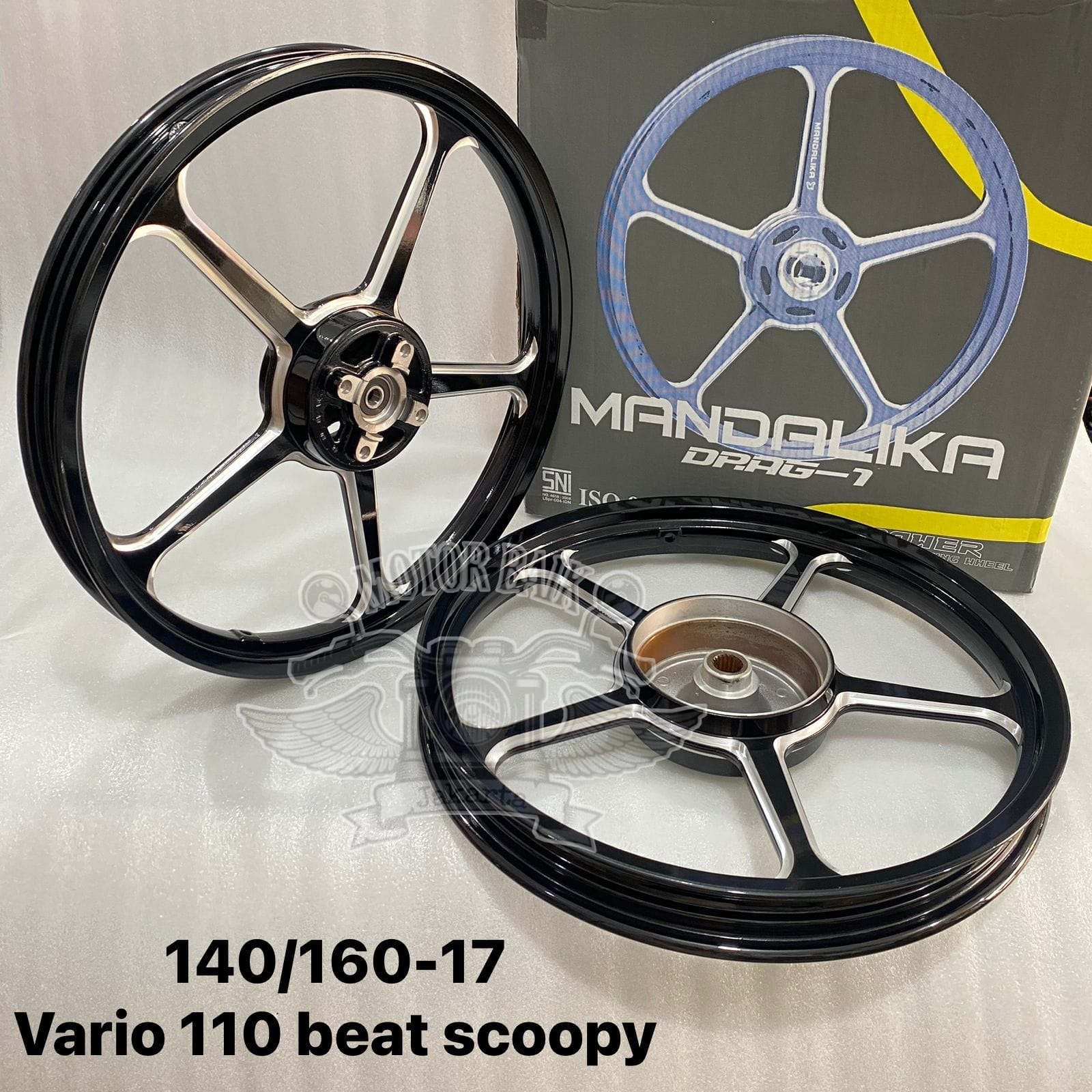 Velg power mandalika vario carbu fi 110 beat carbu fi esp scoopy carbu fi esp 140/160 ring 17 set de
