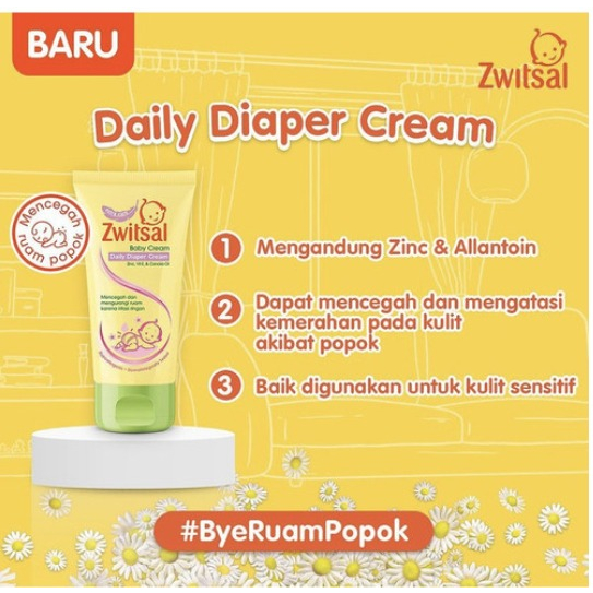 ZWITSAL Baby Cream Extra Care with Zinc 50ml / Cream Ruam Popok Bayi / Diaper rash zwitsal