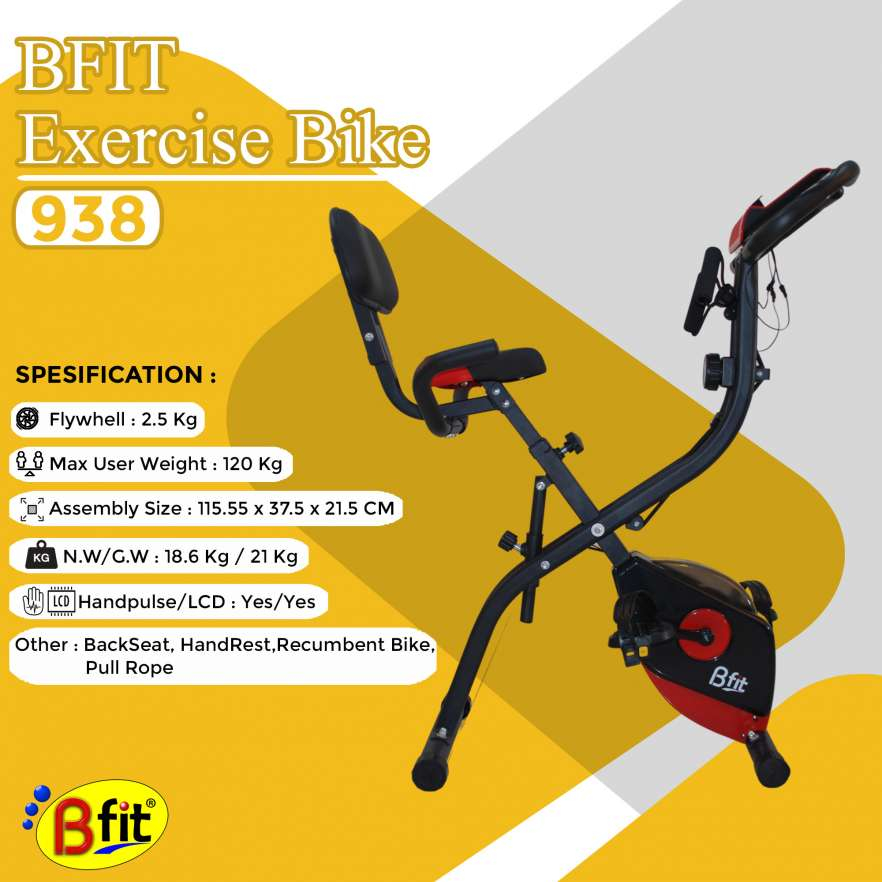 (BALIKPAPAN) Bfit 2in1 Exercise Bike 938