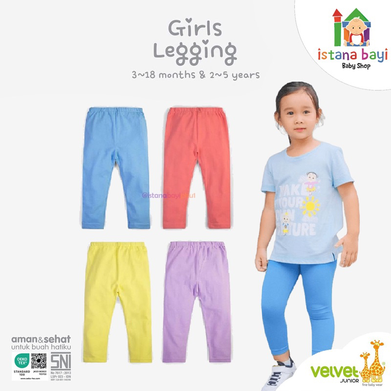 Velvet Junior Legging Anak  Motif Girl 2-5 Tahun / Legging Bayi