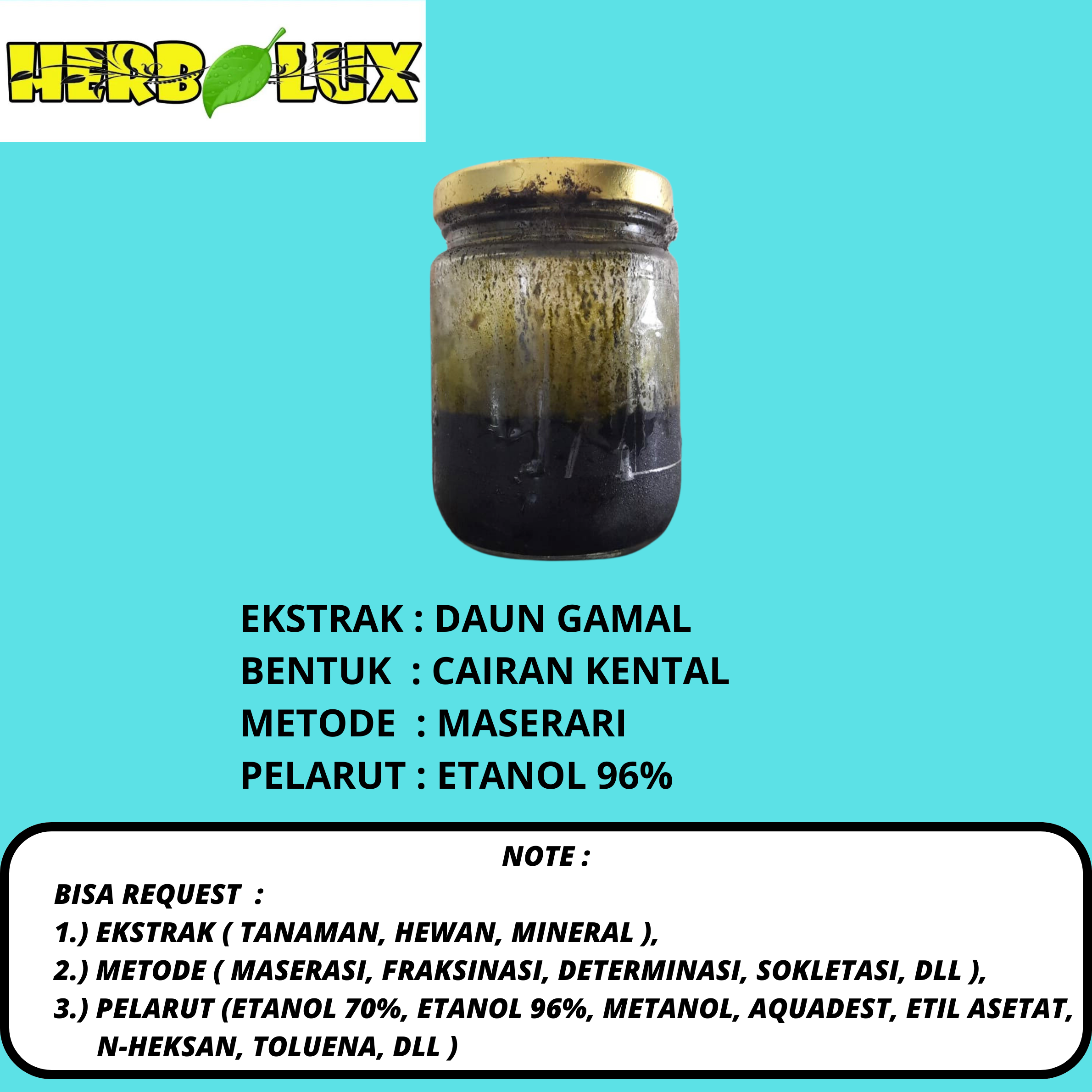 EKSTRAK DAUN GAMAL 5 GRAM DAN 10 GRAM BEST QUALITY HERBALUX