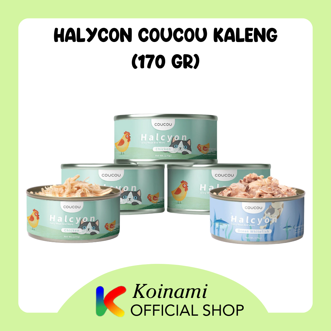 Halcyon CouCou Kaleng 170gr - Makanan Kucing Premium - Cat Food - Makanan Kaleng Kucing