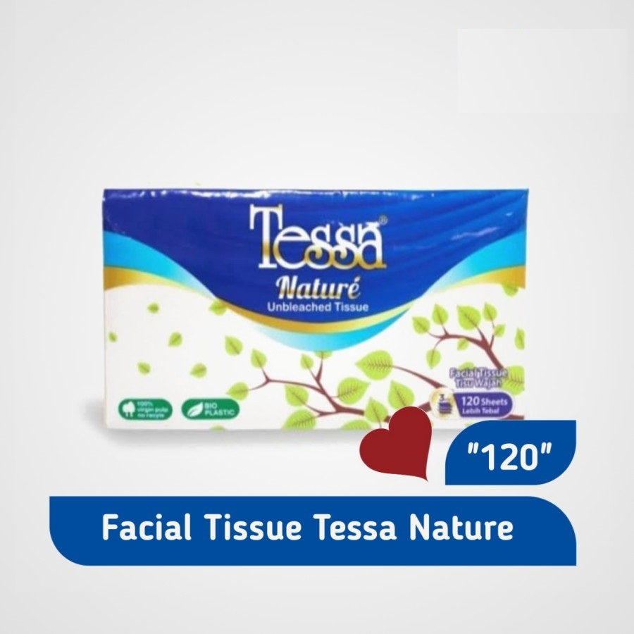 Tisu Tessa 120 Sheets 3 Ply TP07 / Tissue Nature Facial SP 120 Sheet 3Ply / Tisu wajah 120s lembut higienis