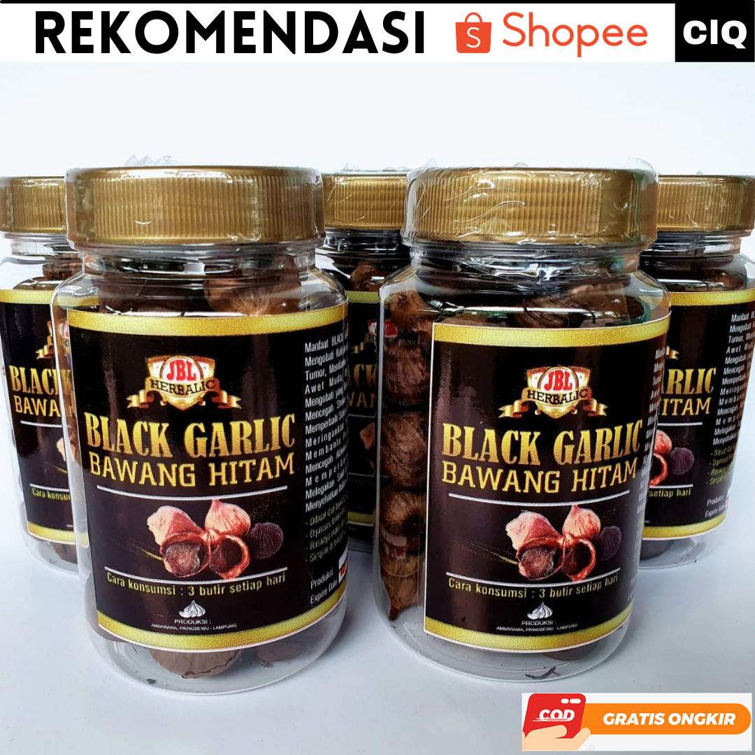 Black Garlic Bawang Hitam Tunggal - Bawang Lanang Tunggal Hitam 250gr