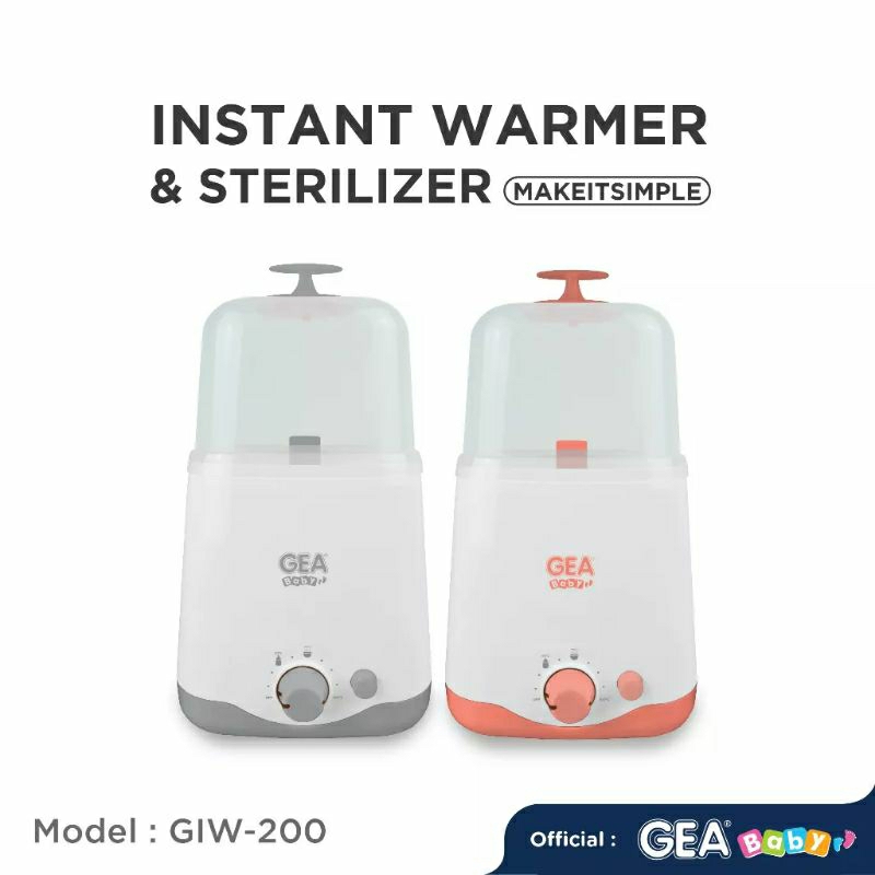 GEA Baby Instant Bottle Warmer &amp; Sterilizer GIW-200 / Penghangat &amp; Steril Botol