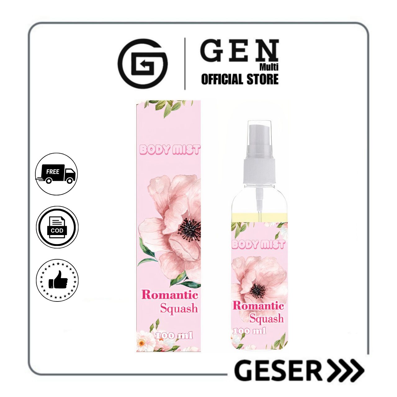 GEN - Parfum Body Mist Romantic Squash 100ml Premium / Body Mist Romantic Squash 100ml Best Seller / Parfum Unisex Wangi Tahan Lama