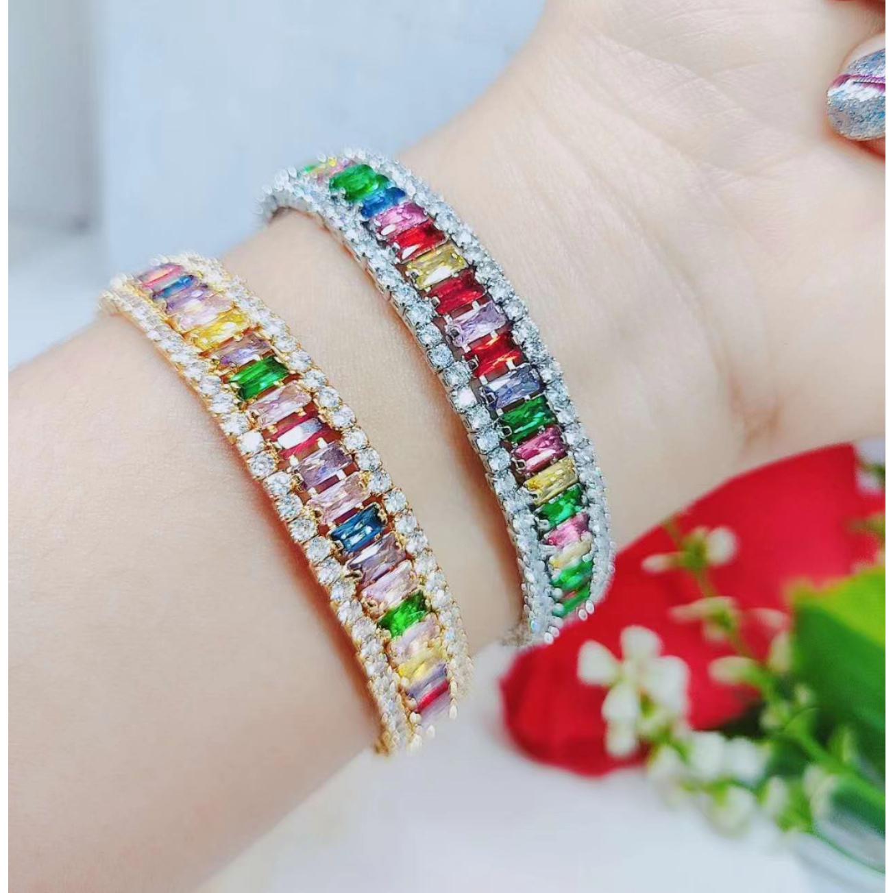 Gelang Xuping Mata Full Warna Warni Perhiasan Wanita