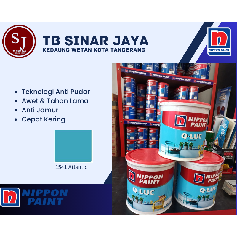 Cat Tembok Interior Qluc Cat Tembok Warna Nippon Paint Galon 5kg 5Liter - 1541 ATLANTIC