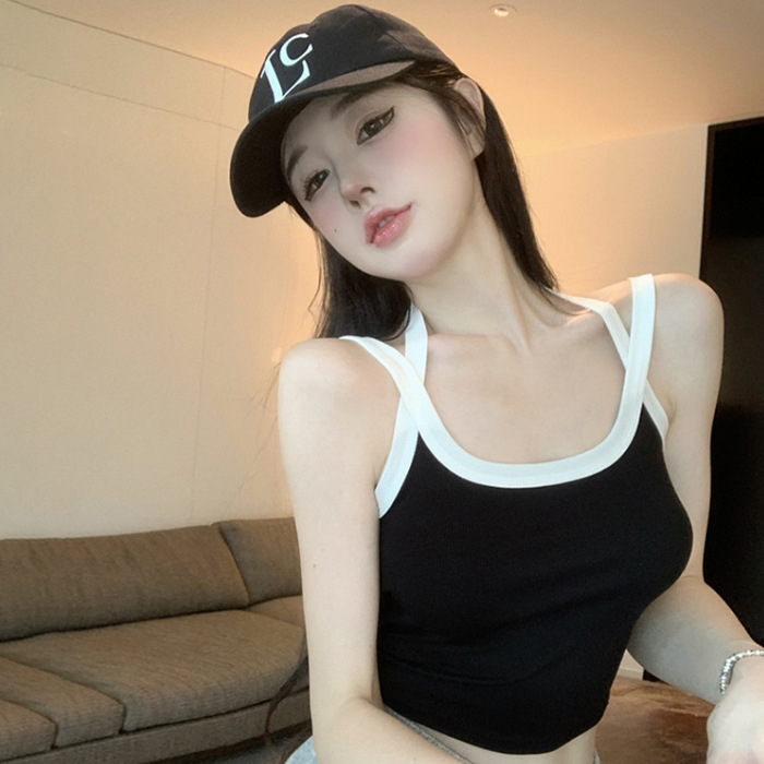 Tank Top Atasan Wanita Import Pendek Polos Tanktop With Bra Fashion Gym Olahraga Cute Korean 891