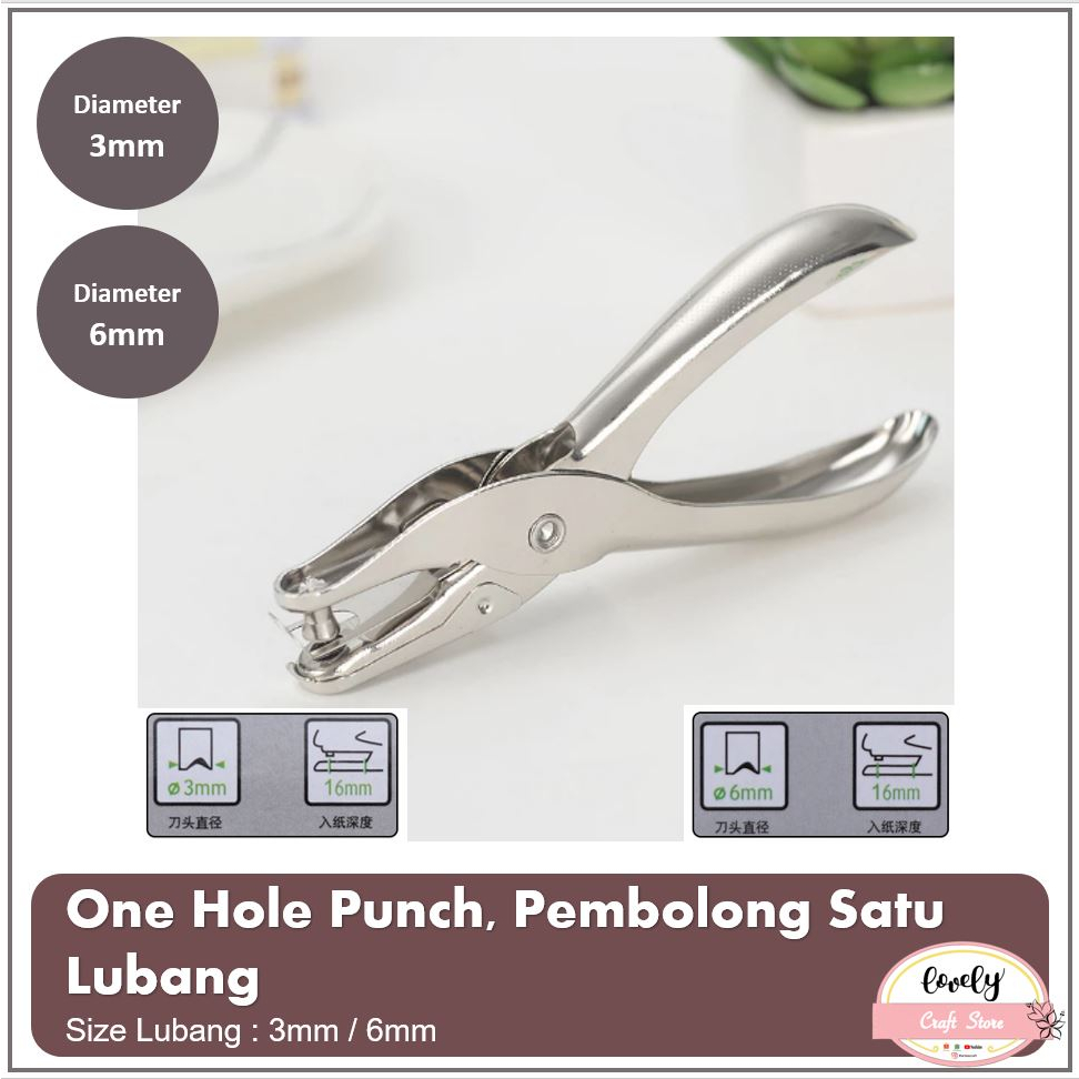 

LovelyCraftStore | Single Hole Punch One Hole Punch Pembolong Kertas Bolongan Kertas