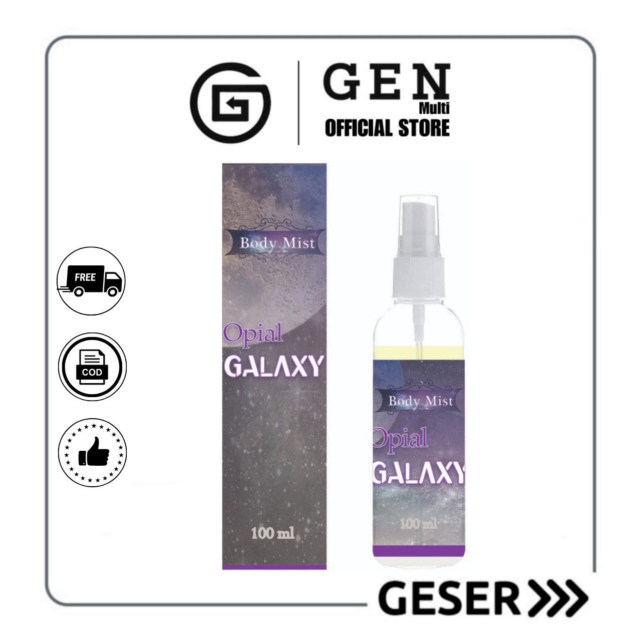 GEN - Parfum Body Mist Opial Galaxy 100ml Premium / Body Mist Opial Galaxy 100ml / Parfum Pria Wangi Tahan Lama