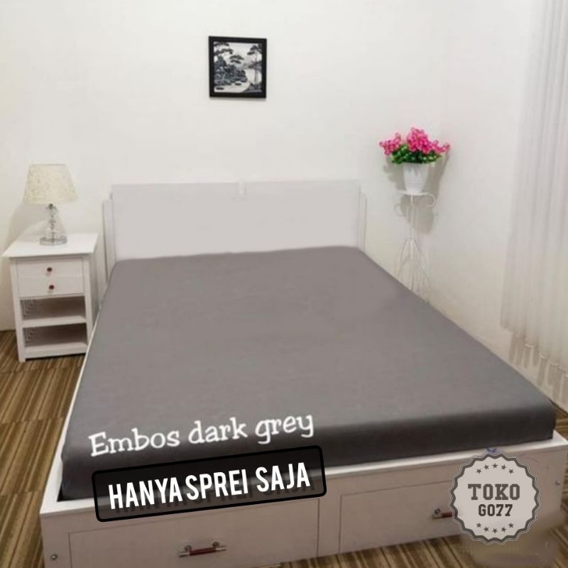 PROMO SPREI ONLY [ Spray Saja ] Tanpa Sarung Bantal Guling | Polos Embos Murah | Ukur Single Double Bed | 90 100 120 160 180 | Sprey Anak Kos Asrama Rumah sakit Villa