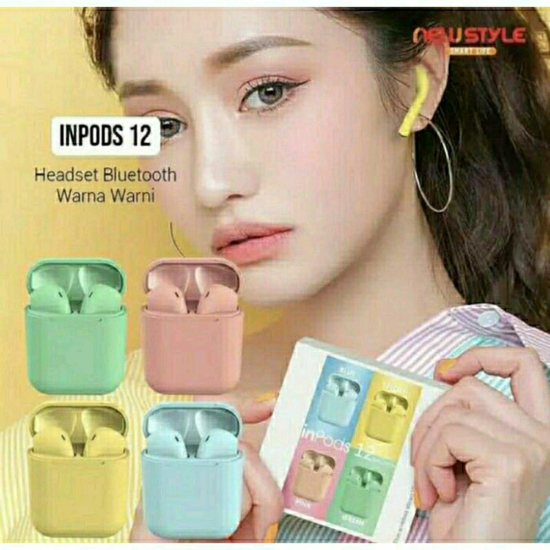 Headset bluetooth i12 TWS Inpods 12 Earphone bluetooth TWS i12