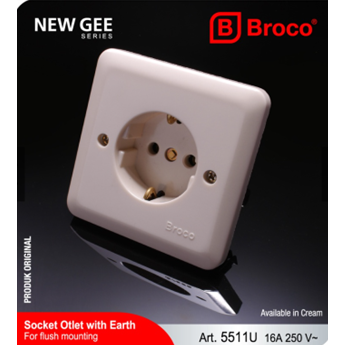 Stop Kontak BROCO / Colokan BROCO / Stop Kontak ARDE BROCO / Stop Kontak BROCO NEW GEE DITANAM DITEM