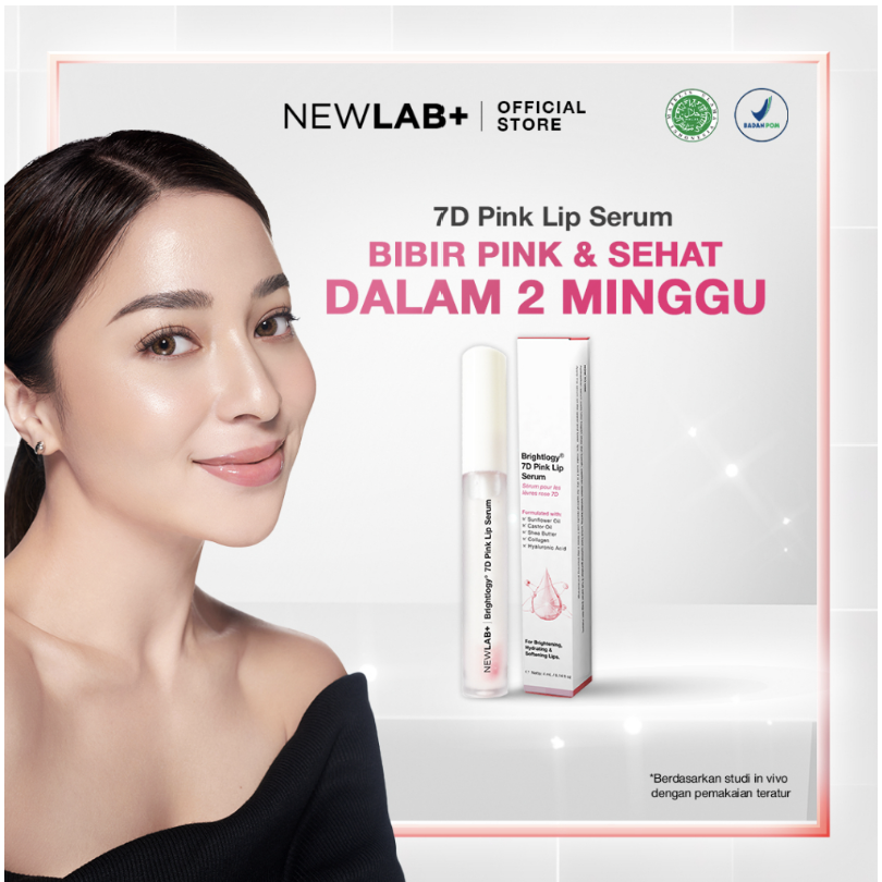 NEWLAB 7D Pink Lip Serum I Beaudelab 7D Pink Lip Serum I Lipgloss Bening Lip Balm I Serum Bibir Pink Alami