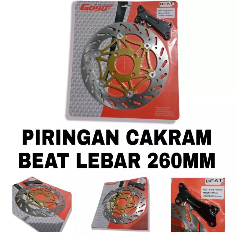 Piringan Disk Cakram Depan Lebar 260mm Plus Breket Beat Vario Scoopy Spacy