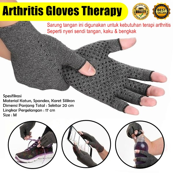 Promo sarung tangan arthritis terapi nyeri sendi pada jari tangan radang sendi jari tangan kaku prem
