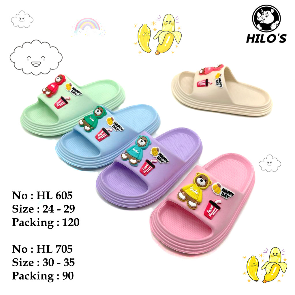 Sandal Selop Anak Perempuan Motif Lucu Unik Terbaru Size 24-35