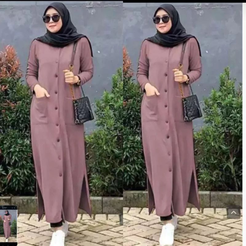 SALWA GAMIS TURKY SAKU DUA CRINKLE AIRFLOW//GAMIS BEST SELLER FULL KANCING