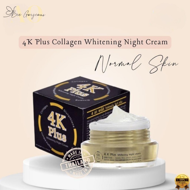 CREAM 4K PLUS WHITENING COLLAGEN / COLLAGEN CREAM / CREAM MALAM PENCERAH WAJAH