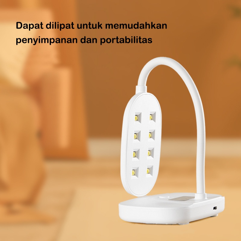 12W UV 8 LED Nail Lamp Extension Apres Aksesoris Kuku Alat Pengering Kutek Standing UV Lamp Pengering Kutek Gel