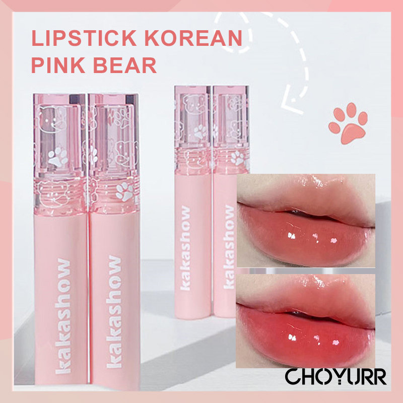 【COD】Kakashow Lipstick Pink Bear Jelly / Lip Gloss Korea / Lip Gloss Mirror Water / Lipstick Korean/ Lip Tint / Watery Lipstick-CH